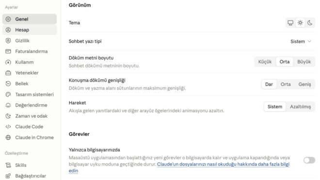 Anthropic, Claude'a Türkçe arayüz desteği ekledi