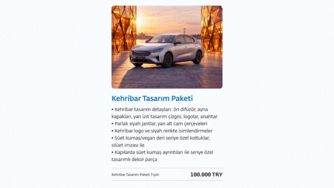 Togg T10F 4More için duyurulan Kehribar tasarım paketinin fiyatı belli oldu
