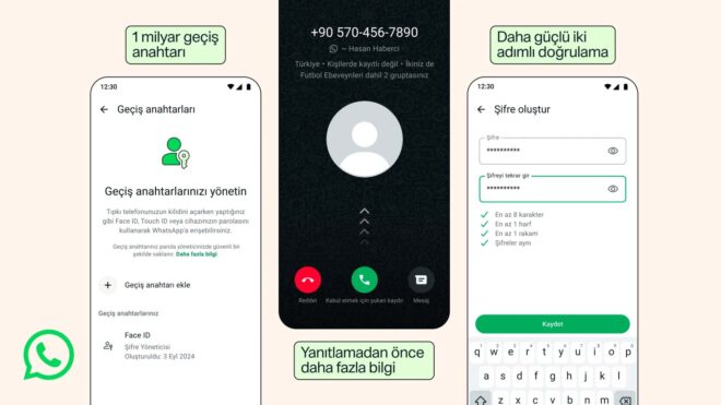WhatsApp: 1 milyardan fazla kişi artık bir geçiş anahtarı kullanıyor